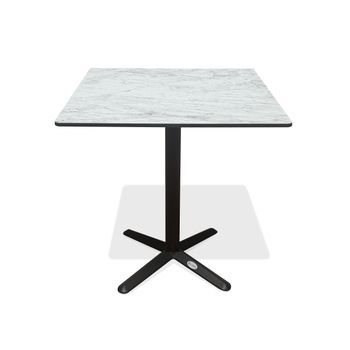 Mesa De Jardín Cuadrada En Acero Y Tablero Hpl