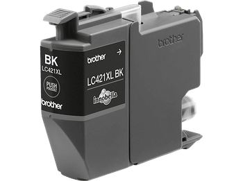 Cartucho de tinta - Brother LC421XLBK, Rendimiento hasta 500 páginas, Negro