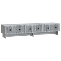 mueble de tv 147 x 345 x 30 cm gris sonoma vidaxl