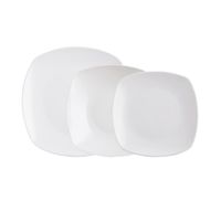 vajilla 12 piezas porcelana blanca