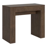 consola extensible 90x42198 cm efecto madera nogal