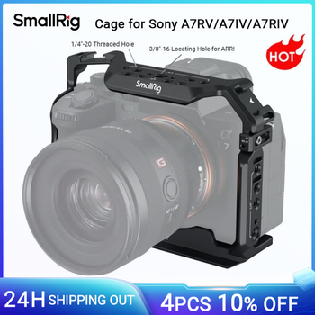 SmallRig A7m4 A7 IV Jaula de cámara DSLR completa para Sony Alpha a7iv A7 IV / Alpha 7S III Kit de jaula avanzada Placa base con soporte en L -3667B