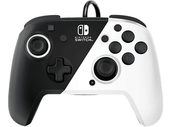 Mando Nintendo Switch - PDP Faceoff Deluxe, Para Switch, Con cable, USB, Jack 3.5 mm, Blanco y Negro