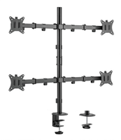 soporte pantalla para mesa 17-32 doble brazo articulado soporta 4 monitores vesa standard hasta 9kg