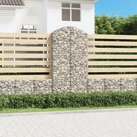 cesta gaviones  gavion para piedras  gavion decorativo forma arco hierro galvanizado 100x50x200220 cm cfw850048