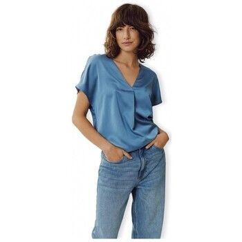 Vila Blusa Noos Top Ellette V - Coronet Blue para mujer