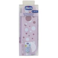 chicco set dientes siempre sonrientes 6 - 36 meses malva