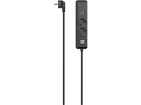 regleta - hama 00223062 2 tomas para exteriores montaje pared conexion usb 3680 w negro