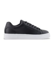 ax armani exchange para mujer xw000295af11912uc001 zapatillas de piel negro 41 plano cordones casual