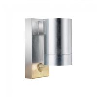 aplique de exterior led tin maxi sensor galvanizado