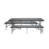 conjunto plegable mesa con 2 bancos de 180cm catering 7house