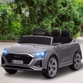Coche Eléctrico Para Niños De +3 Años Audi Q8 Gris Aiyaplay