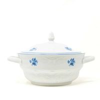 sopera de porcelana blanca lubeck  blue 25 l