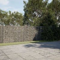cesta de gaviones  gavion para piedras  gavion decorativo con cubierta hierro galvanizado 400x50x150 cm cfw474757