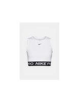camiseta tirantes de fitness nike pro drifit cropped mujer blanco