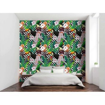 Fotomural Vinilo Pajaros Tropicales 350 X 250 Cm