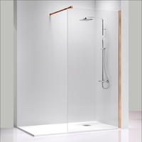 panel fijo de ducha fresh oro rosa  80 cm