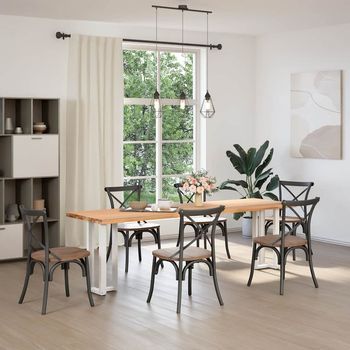 Patas De Mesa | Patas Para Mesa Consola En Forma De T 2 Unidades Acero Blanco