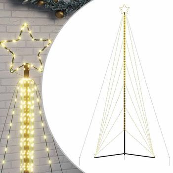 Árbol De Navidad Led 861 Leds Blanco Cálido 478 Cm Vidaxl