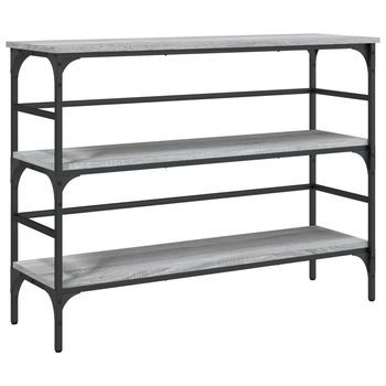 Mesa Consola | Mesa De Entrada | Mesa Auxiliar Madera De Ingeniería Gris Sonoma 100x32x75 Cm
