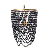 lampara techo estilo art deco negra y dorada
