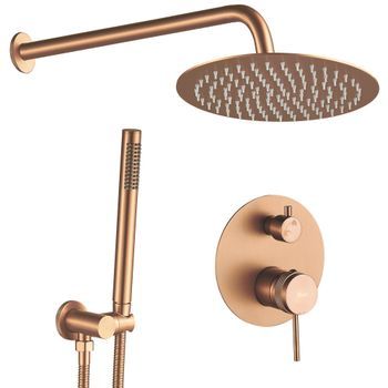 Conjunto De Ducha Empotrado Rea Lungo Brush Copper