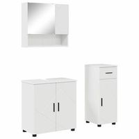 juego de muebles de bano  armario de bano con cajon con puerta 3 piezas brillante