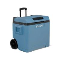 igloo nevera electrica portatil 42l azul con enfriamiento peltier 12v230v aislamiento pu 40 db asa telescopica y ruedas