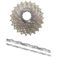 shimano ultegra cs-6700 bicycle chain and cassette - 10 speed grey 11-25t