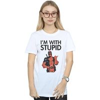 marvel camiseta im with stupid para mujer