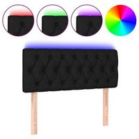cabecero accesorio para dormir dormitorio mueble led 90 x 7 x 7888 cm tela negra tdl0200524