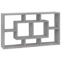 estanteria de pared con 8 compartimentos gris sonoma vidaxl