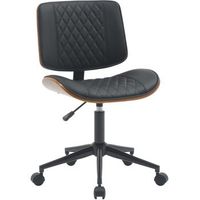 silla de oficina plover polipiel madera nogalnegro 54x50x82 cm clp