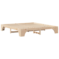 cama matrimonial  cama doble  estructura de cama natural madera de pino maciza 180 x 200 cm cfw49948