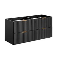mueble bajo lavabo 120cm tableros de melamina y mdf negro mate