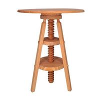 mesa giratoria en madera de pino acabado en barniz 595x595x65 cm