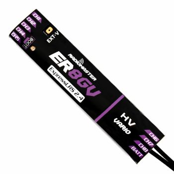 Radiomaster ER8-G/ER8-GV 2.4GHz 8CH ExpressLRS ELRS RX 100mW Receptor PWM Compatible con Telemetría de Voltaje para Dron