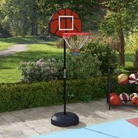 canasta de baloncesto sportnow pe acero o38x129-179 cm negro