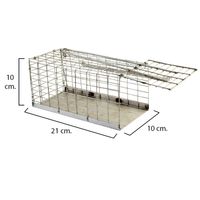 sanco store - maurer trampa ratas jaula metal completa 21x10x10 cm