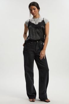 Vaqueros Holgados Rectos, Negro