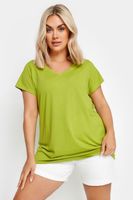 yours camiseta de pico verde claro mujer curvy y tallas grandes yours