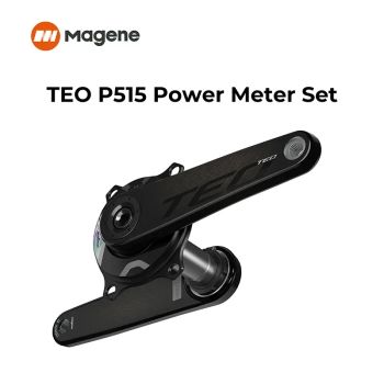 Juego de Bielas Magene TEO Crank P515 con Medidor de Potencia, 4 Pernos, 110BCD, Eje de 29 mm, ANT+, Bluetooth, Cadencia, Pedal Balance, Bielas de Carbono