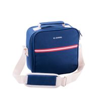 bolsa de almuerzode poliester azul 23x10x23cm