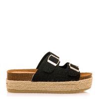 mustang sandalias negras perla 53043-c57919