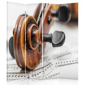 Biombo Classical Music - Separador De Ambientes Cm. 145x180 (4 Paneles)