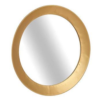 Espejo De Pared Cristal Dorado Metal (90 X 8 X 90 Cm)