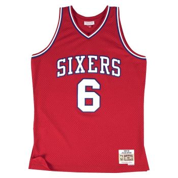 Camiseta Julius Erving Philadelphia Sixers 1982 Swingman Roja.