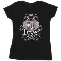 corpse bride camiseta love heart frame para mujer
