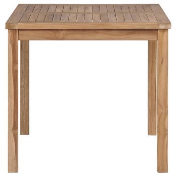 Mesa De Jardín | Mesa De Exterior De Madera Maciza De Teca 80x80x77 Cm