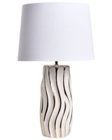 lampara de mesa  ceramica blanco